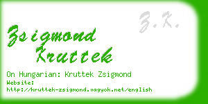 zsigmond kruttek business card